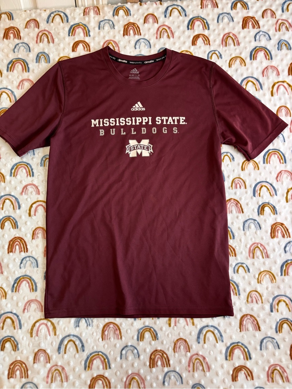 adidas Maroon Mississippi State Bulldogs Short Sleeve Tee